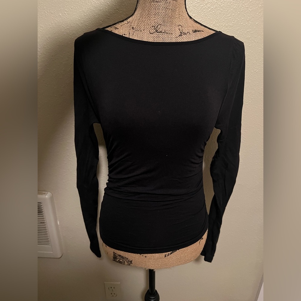 Free People Long Sleeved Ruched Top